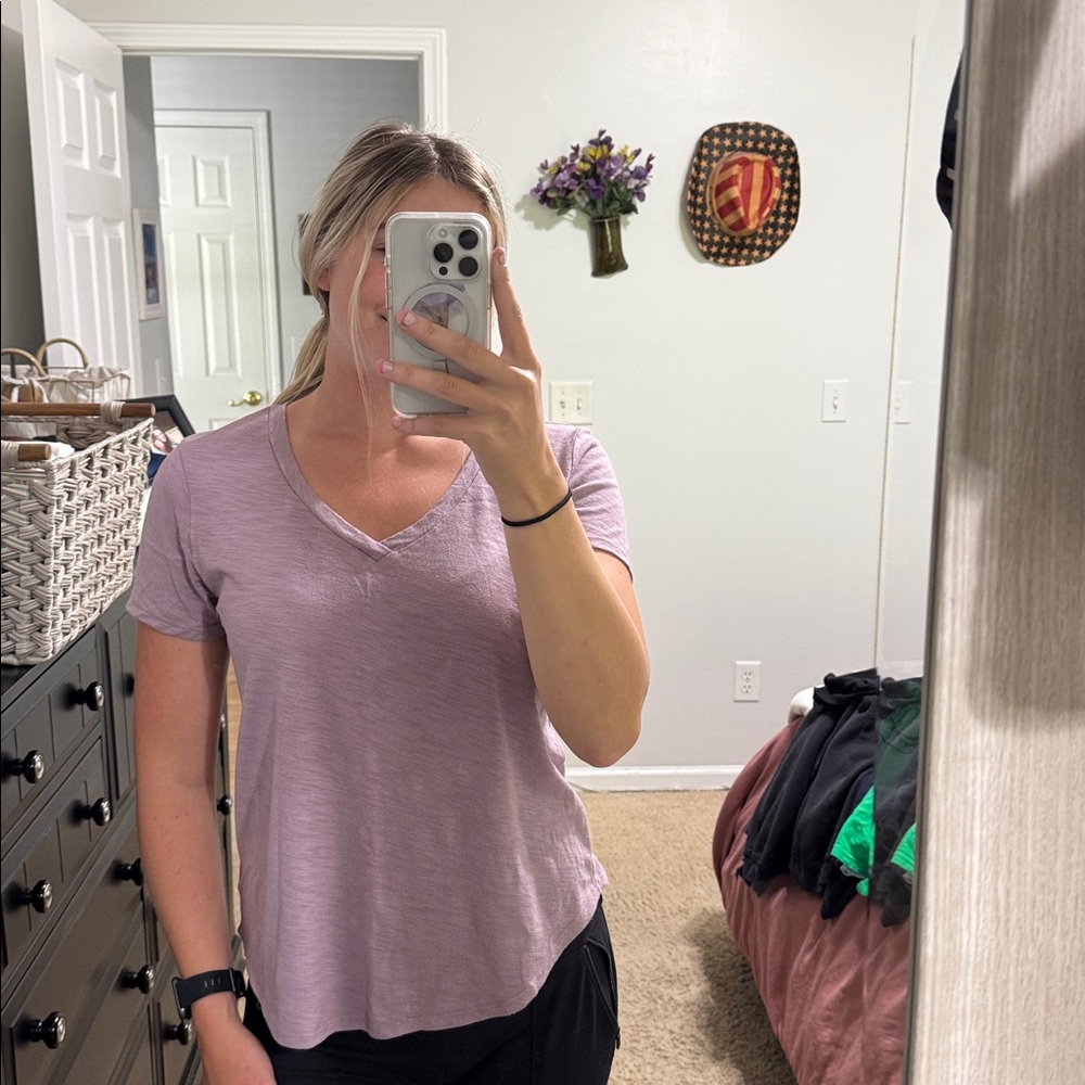 American Eagle Outfitters Purple Short Sleeve T-Shirt